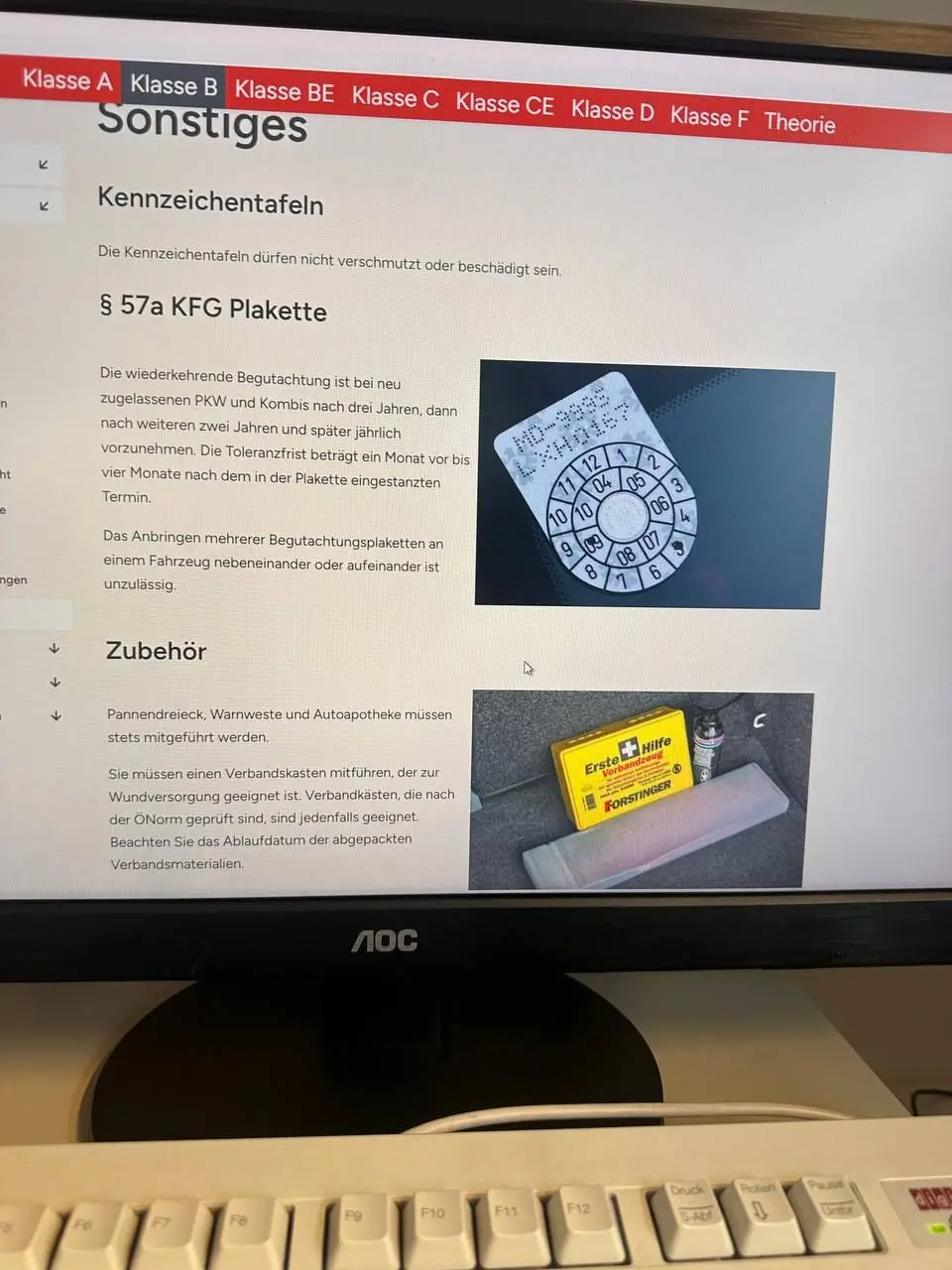 Kennzeichen Pickerl