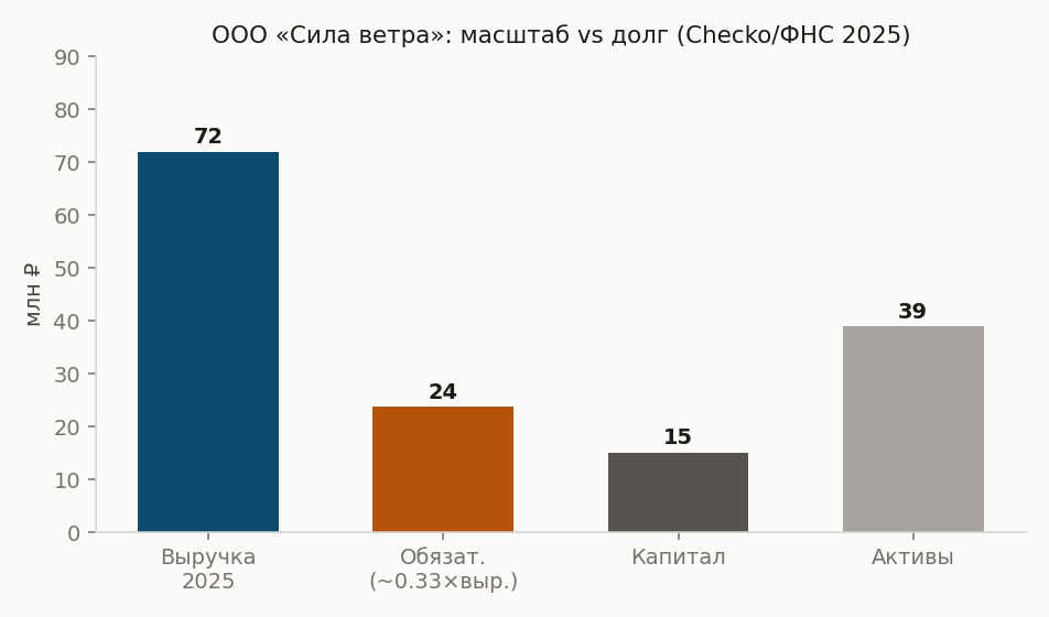 Долг и маржа ООО